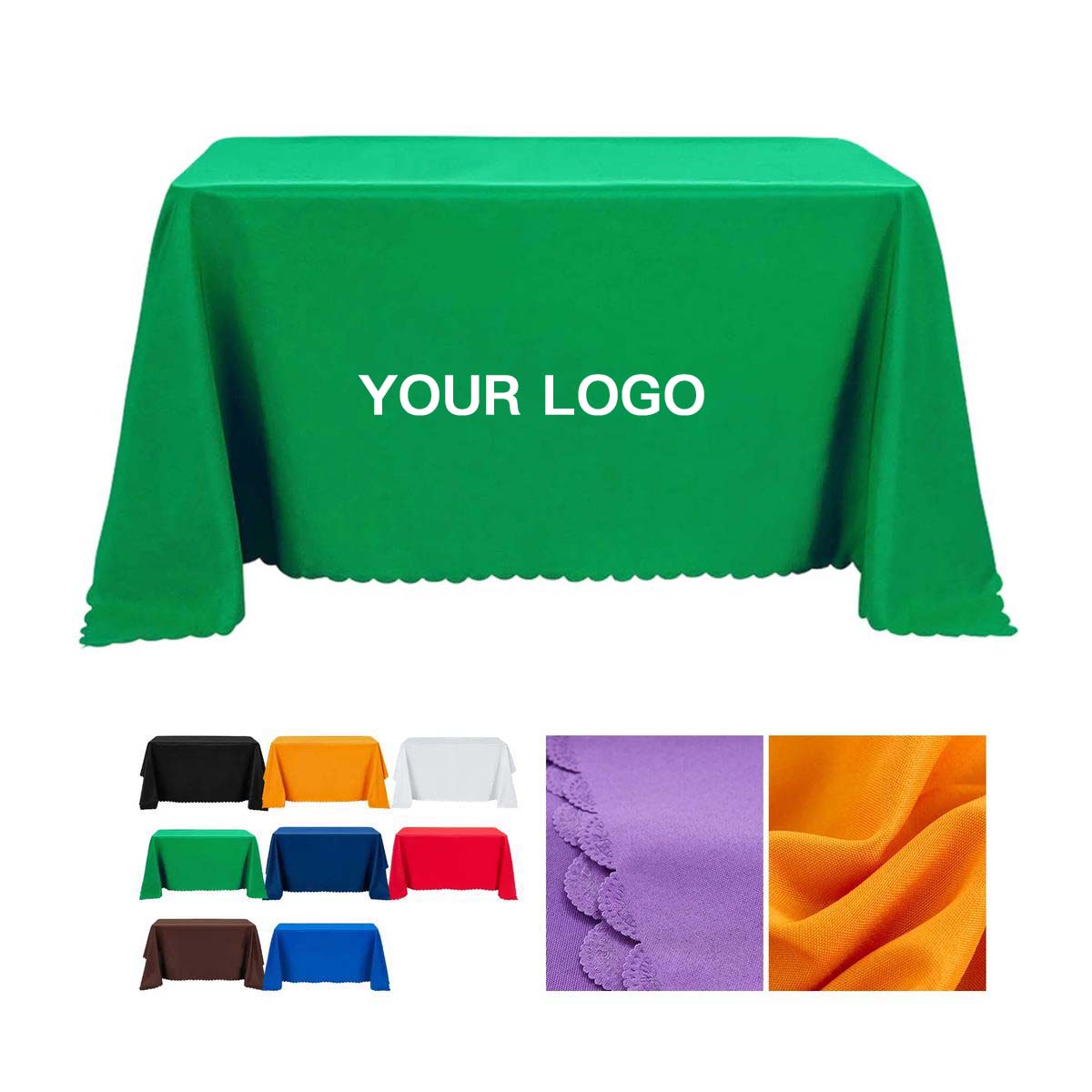 Knitted Fabric Tablecloth 130x88 for Conferences 2