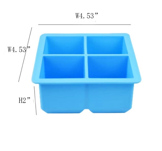 Customizable Four Cavity Ice Cube Tray 6