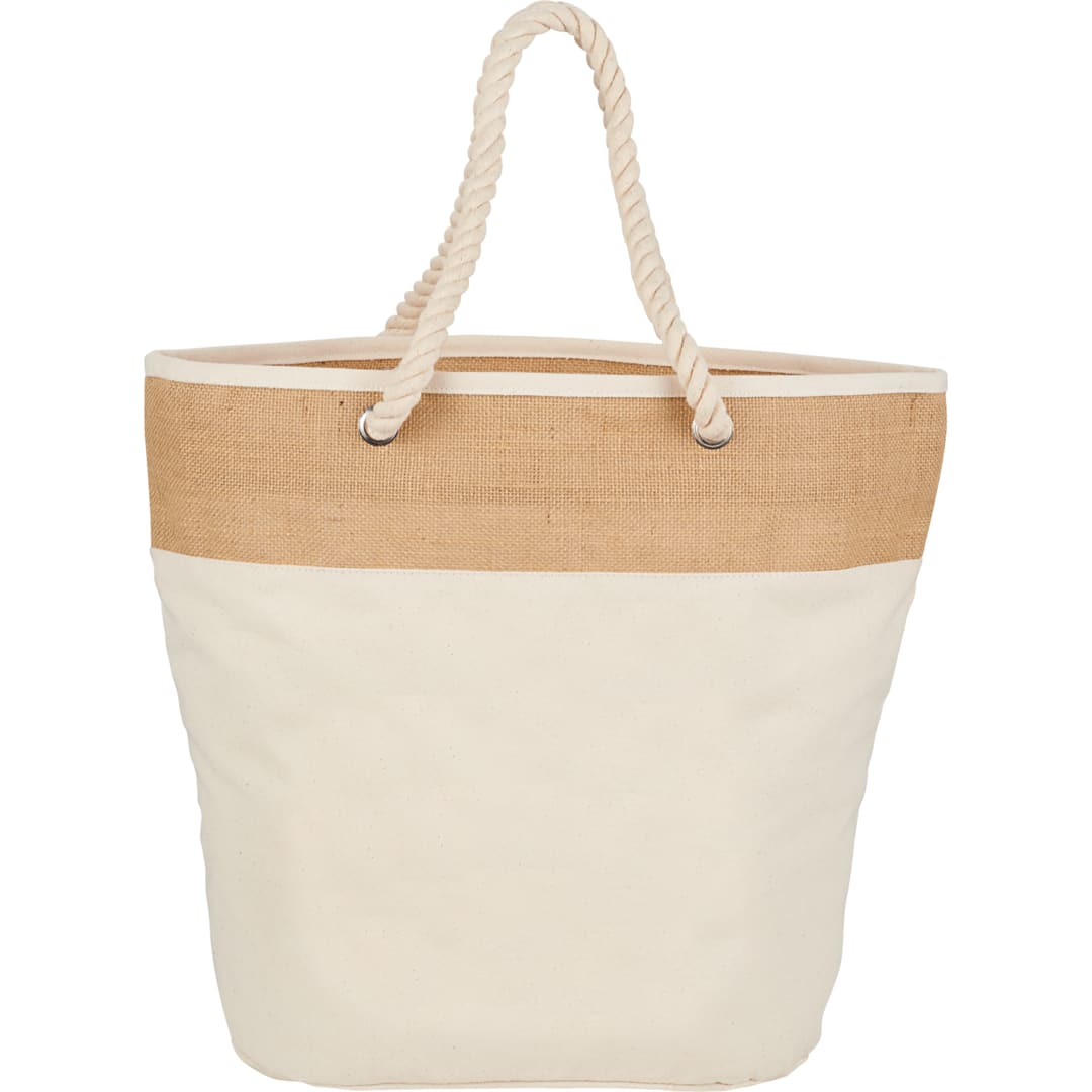 Jute Accent 12oz Cotton Canvas Rope Tote 13