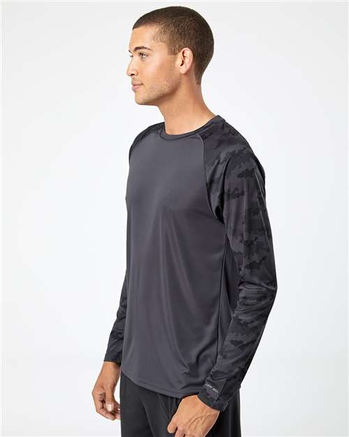 Unisex Cayman Performance Camo Colorblocked Long Sleeve T-Shirt - 216 50