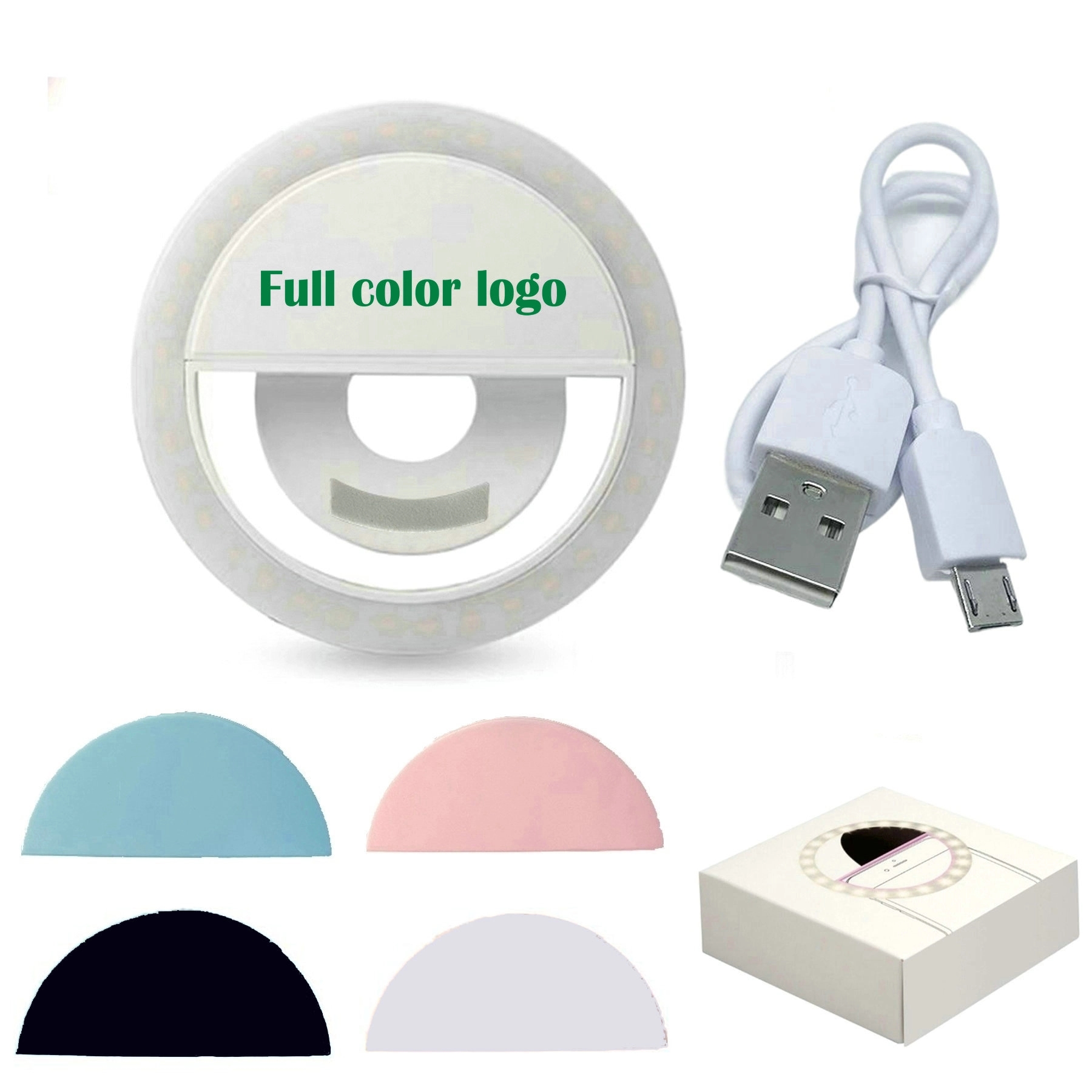 Recharge Round Ring Cell Phone Led Selfie Fill Light