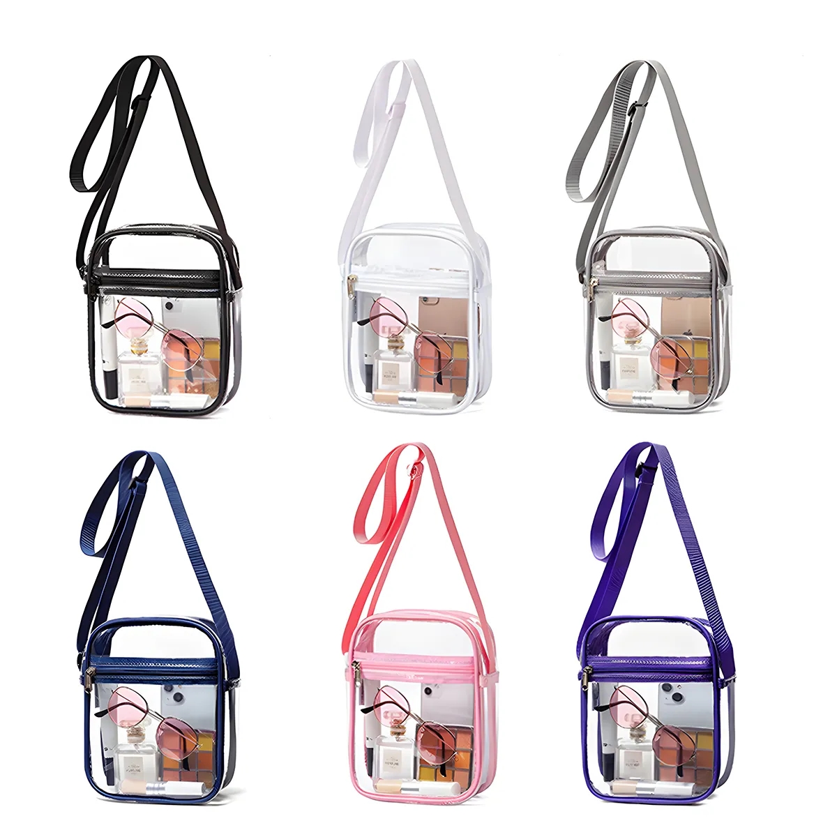 Transparent Waterproof Shoulder Crossbody Storage Coin Purse 3