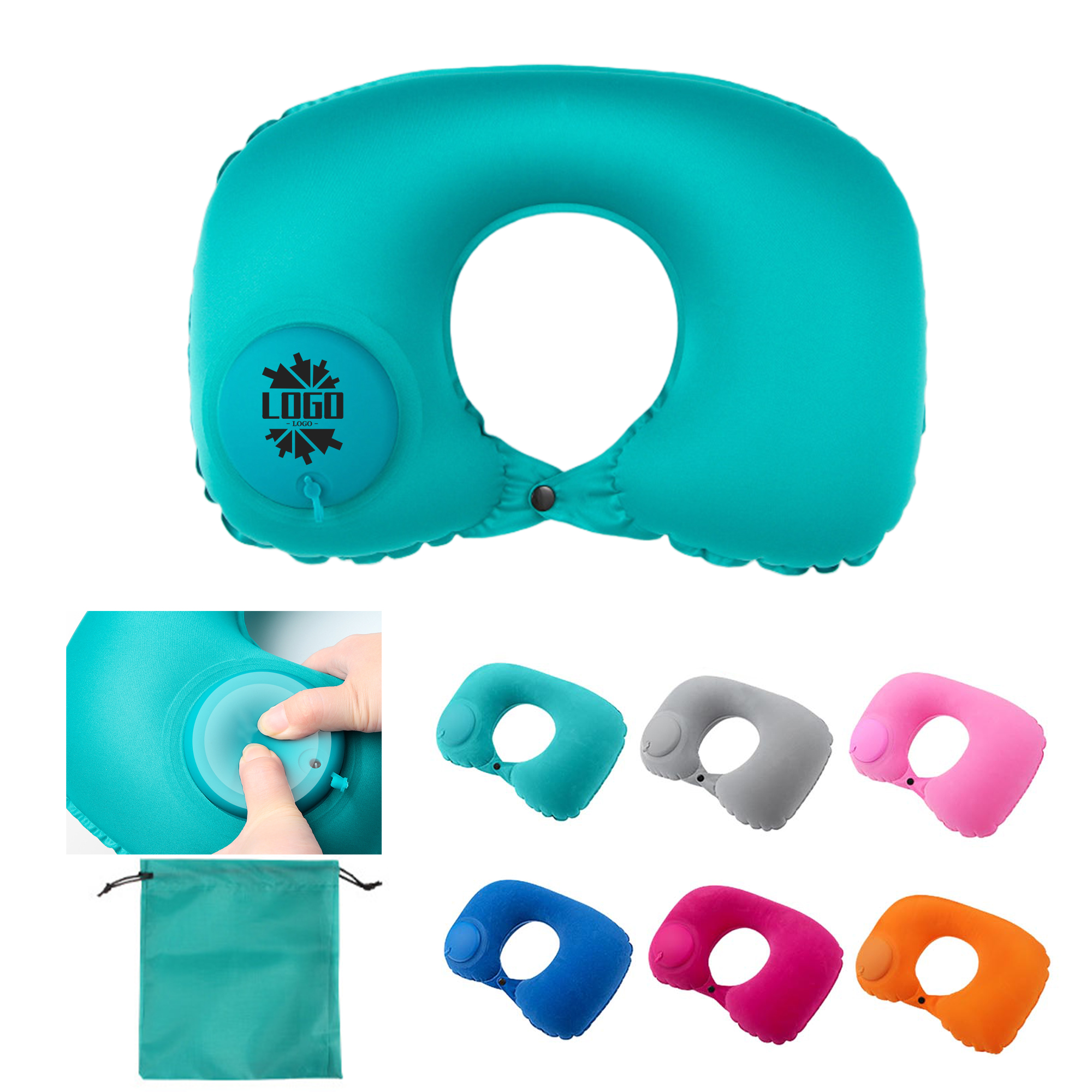 U Shaped Air Pillow With Soft Fabric For Travel Comfort 2