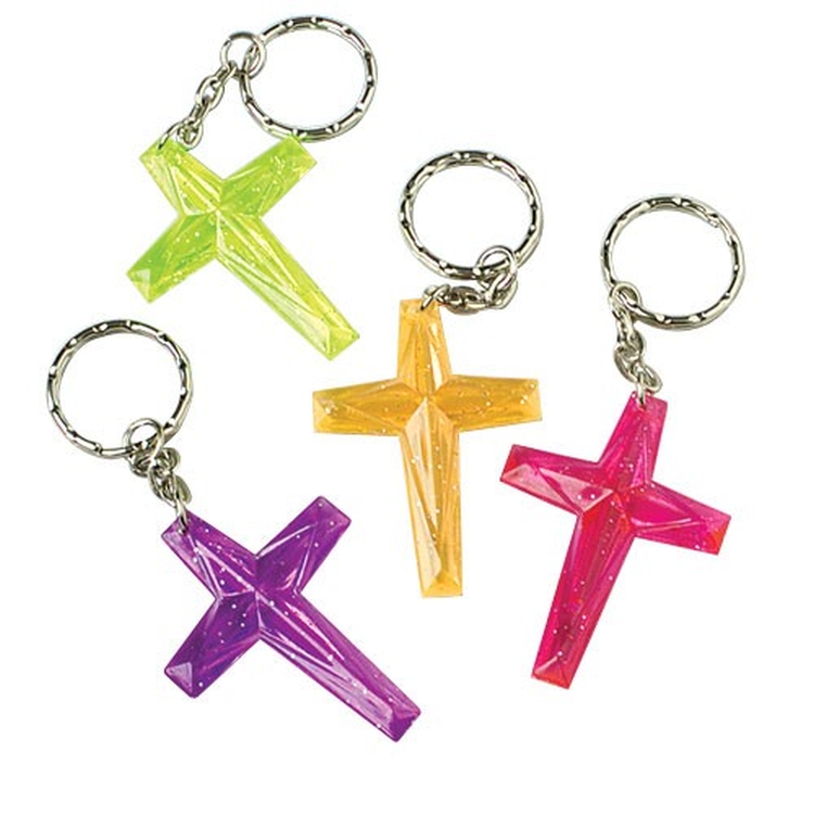 Wooden Cross Keychain 2