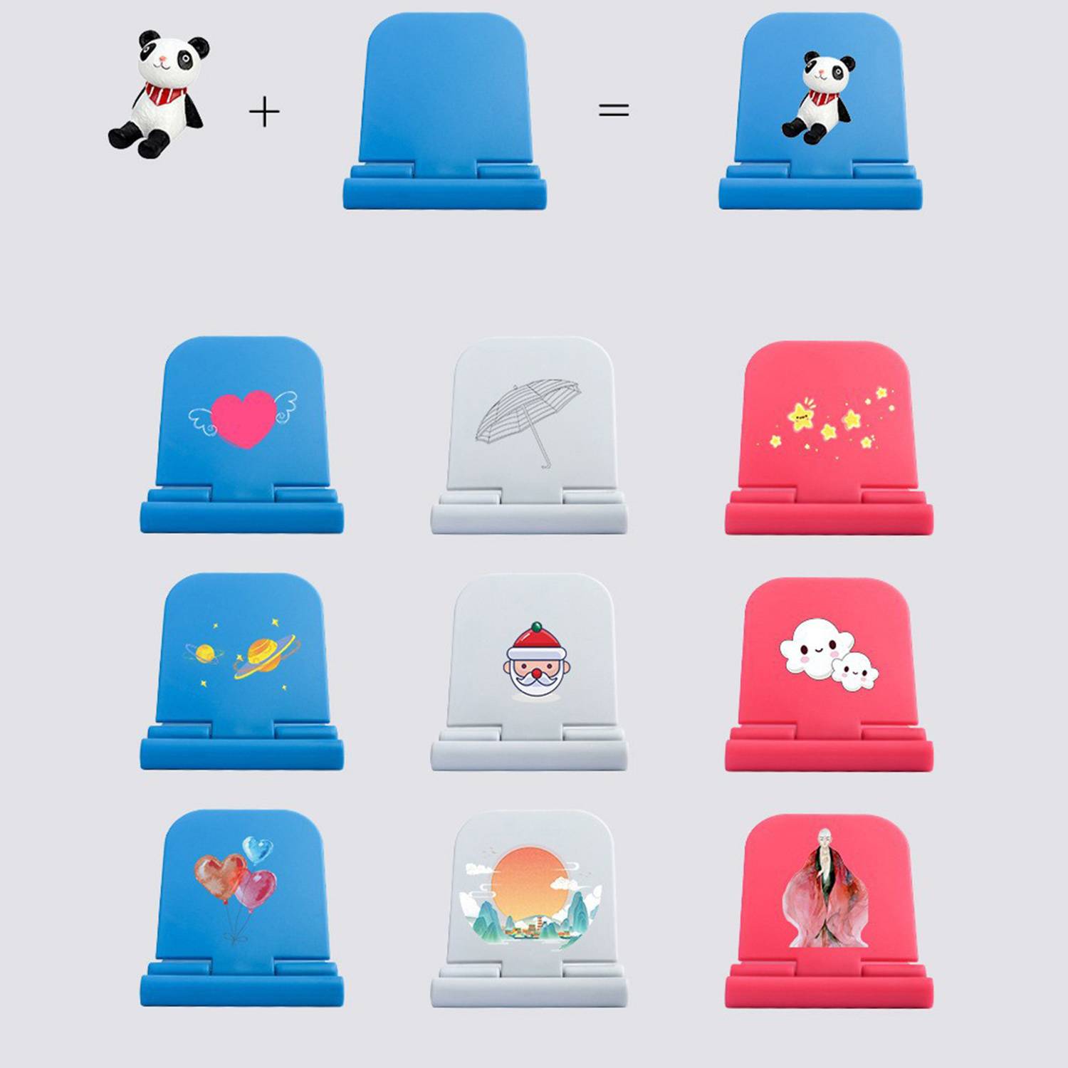Foldable Plastic Adjustable Phone Stand 8