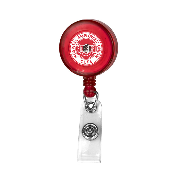 "Bellefontaine VL" 30" Cord Round Retractable Badge Reel and Badge Holder with Rotating Alligator Cl 13