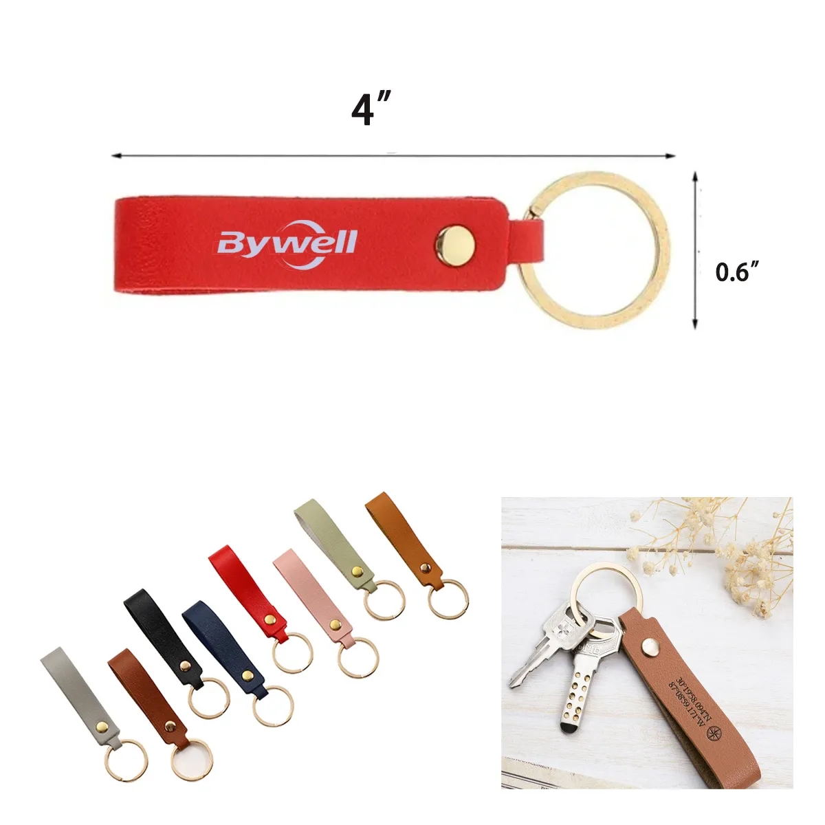 PU Gift Leather Keychain 3