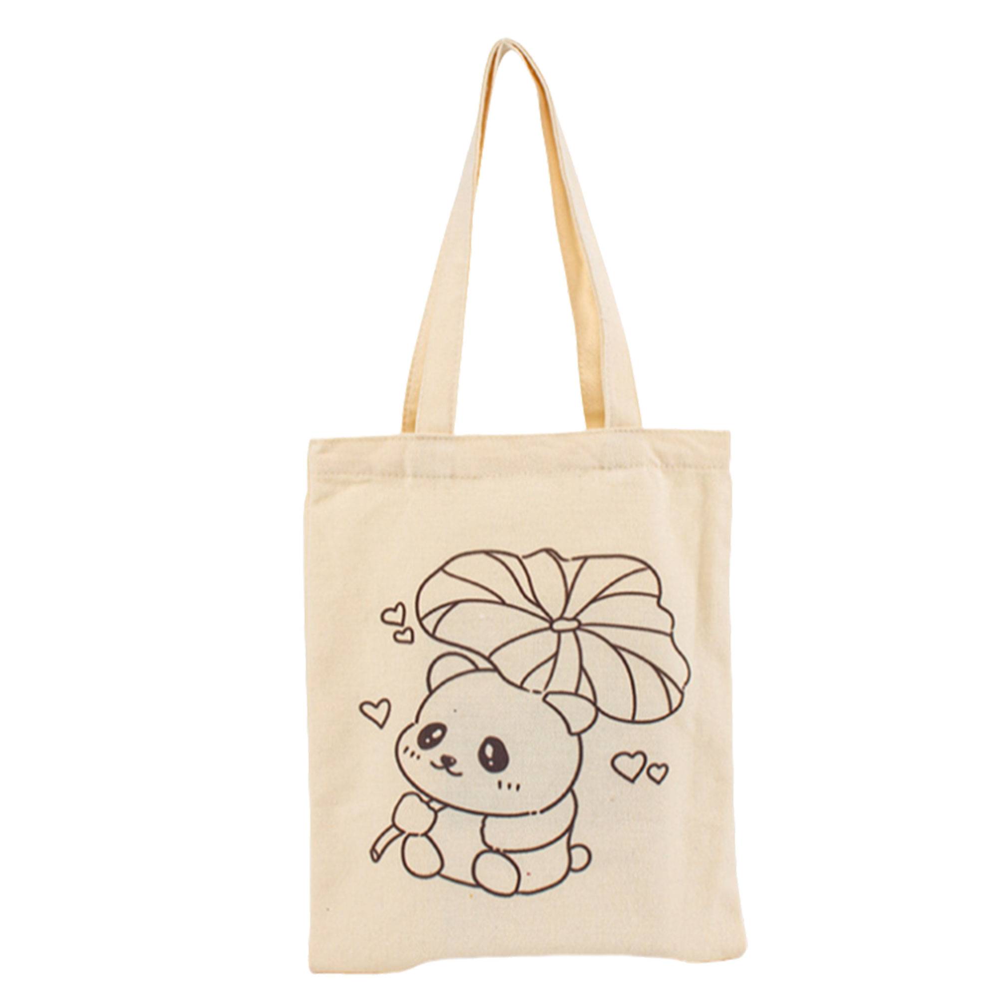 Canvas Tote Bag w/ Sunflower Design 3