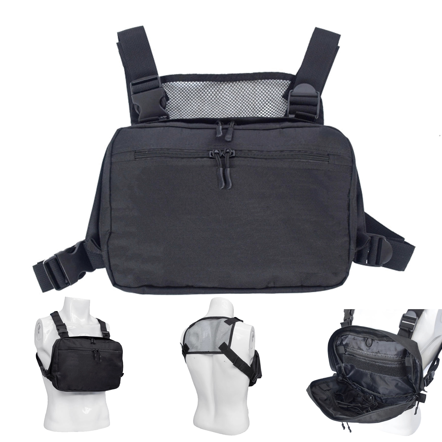 Detachable Mesh Tactical Chest Rig Bag 3