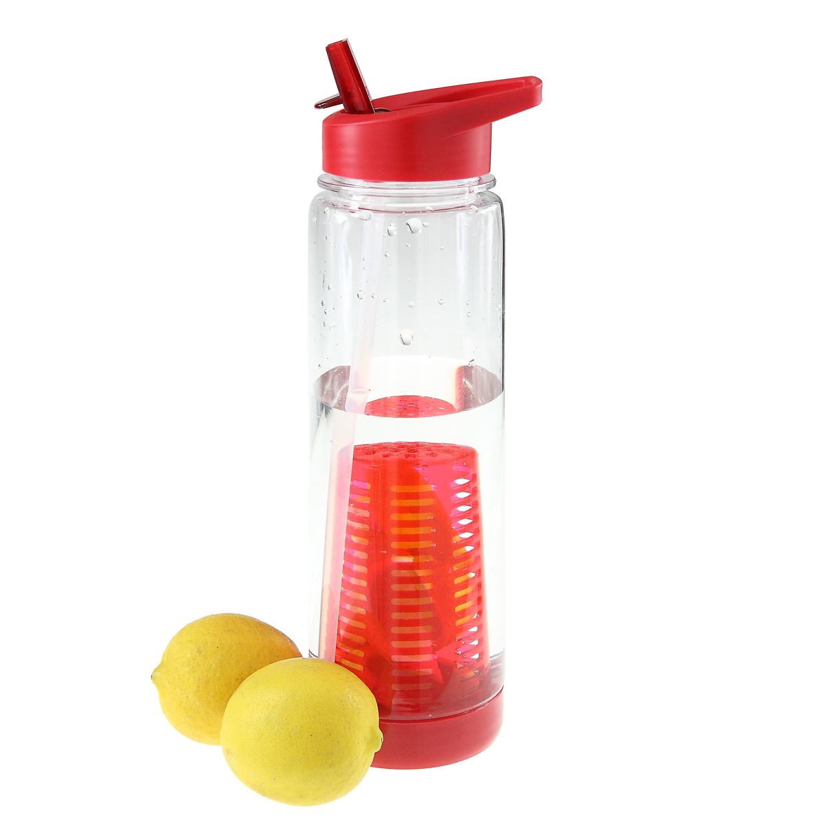 Newport 27 Oz. Tritan Infuser Water Bottle (Red) 2