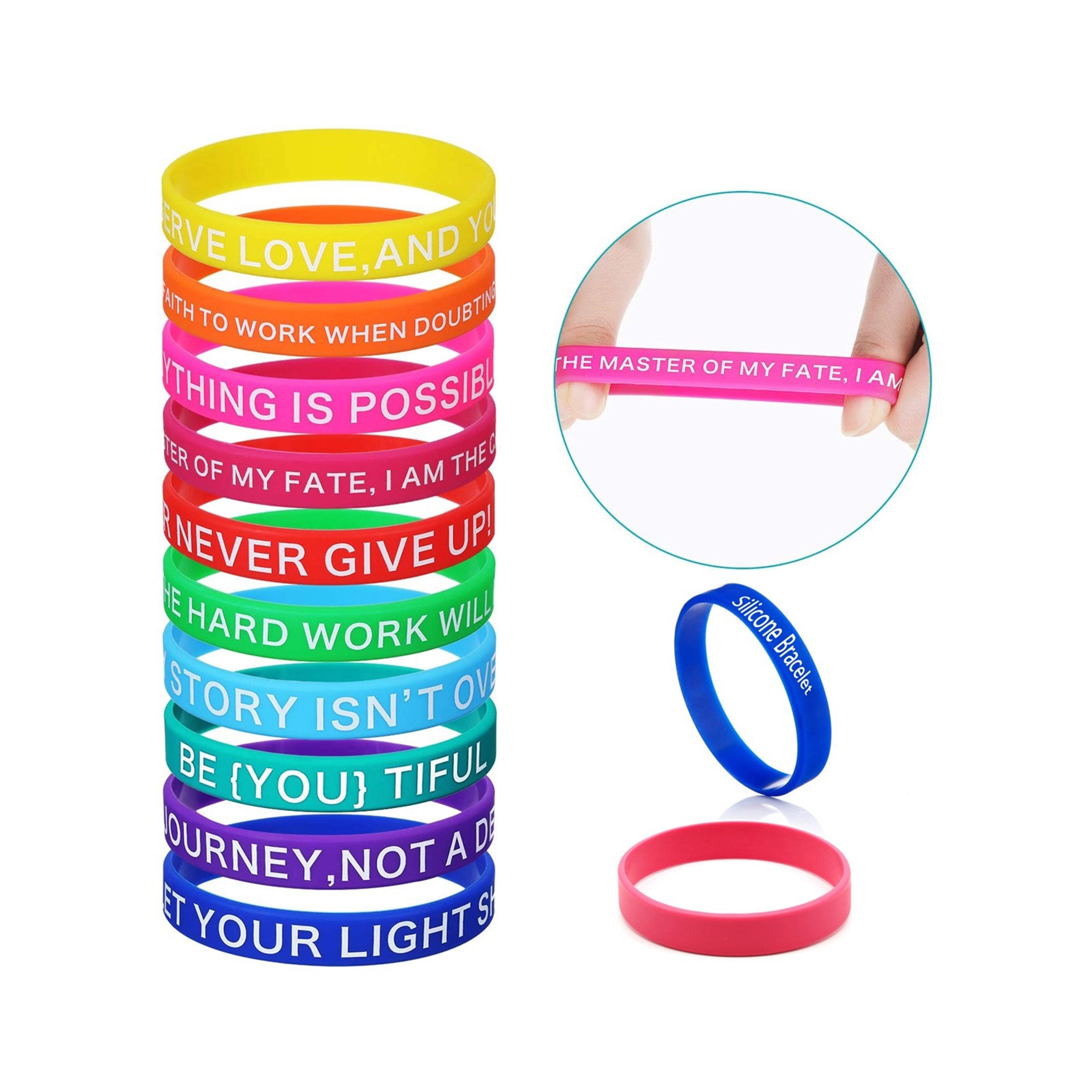 Silicone Bracelet MOQ 100PCS 1