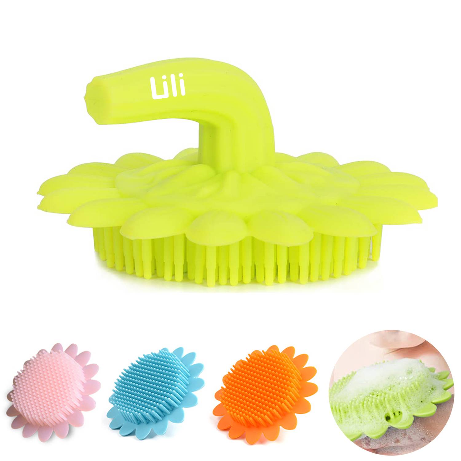Sunflower Silicone Massage Shower Brush