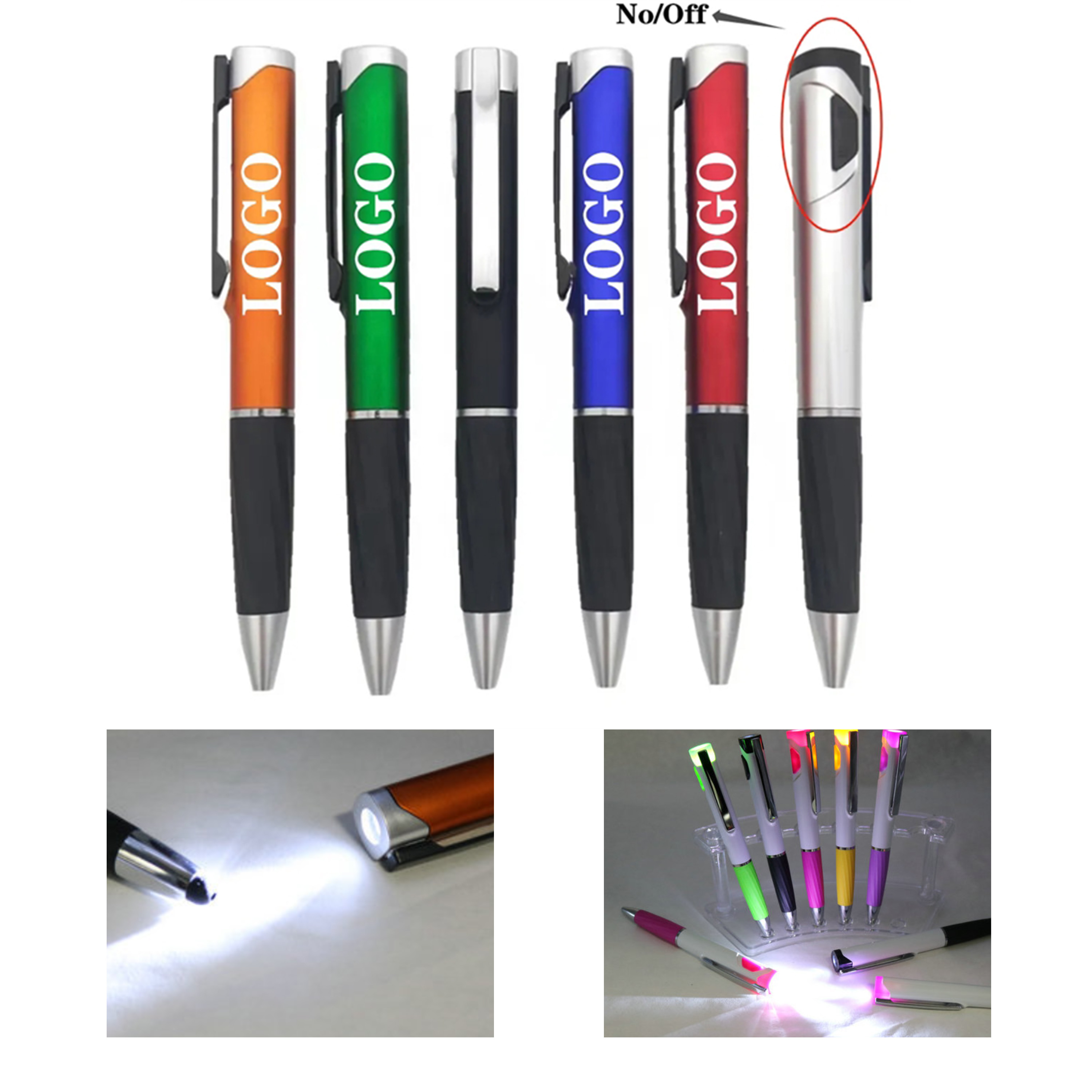 Unique LED Light Up Logo Pen 2