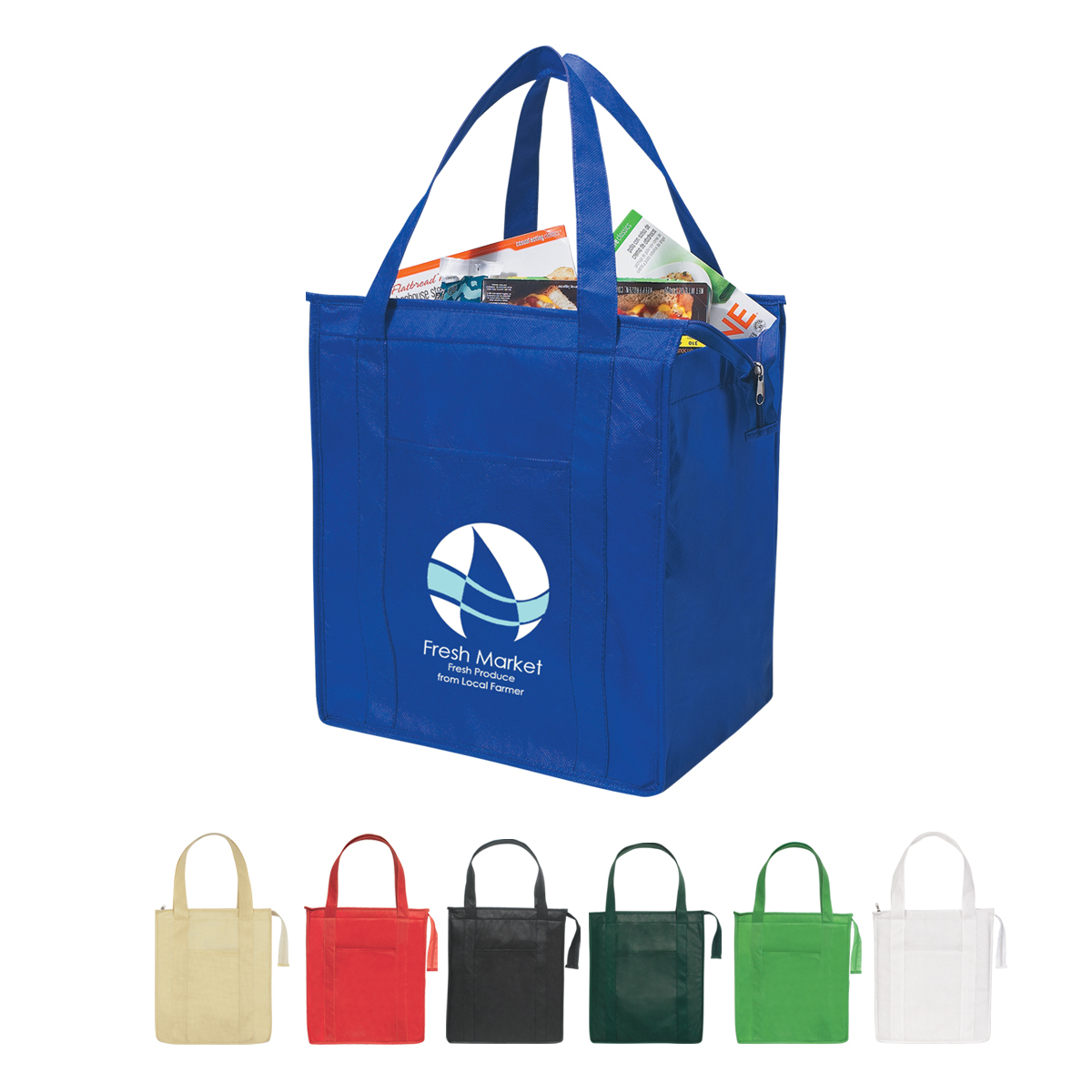 Zipper Classic Non-Woven Tote Bag 3
