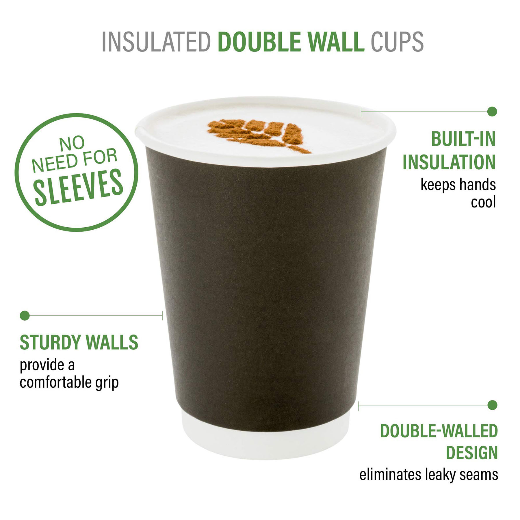 Disposable Black 12-oz Hot Beverage Cup 2