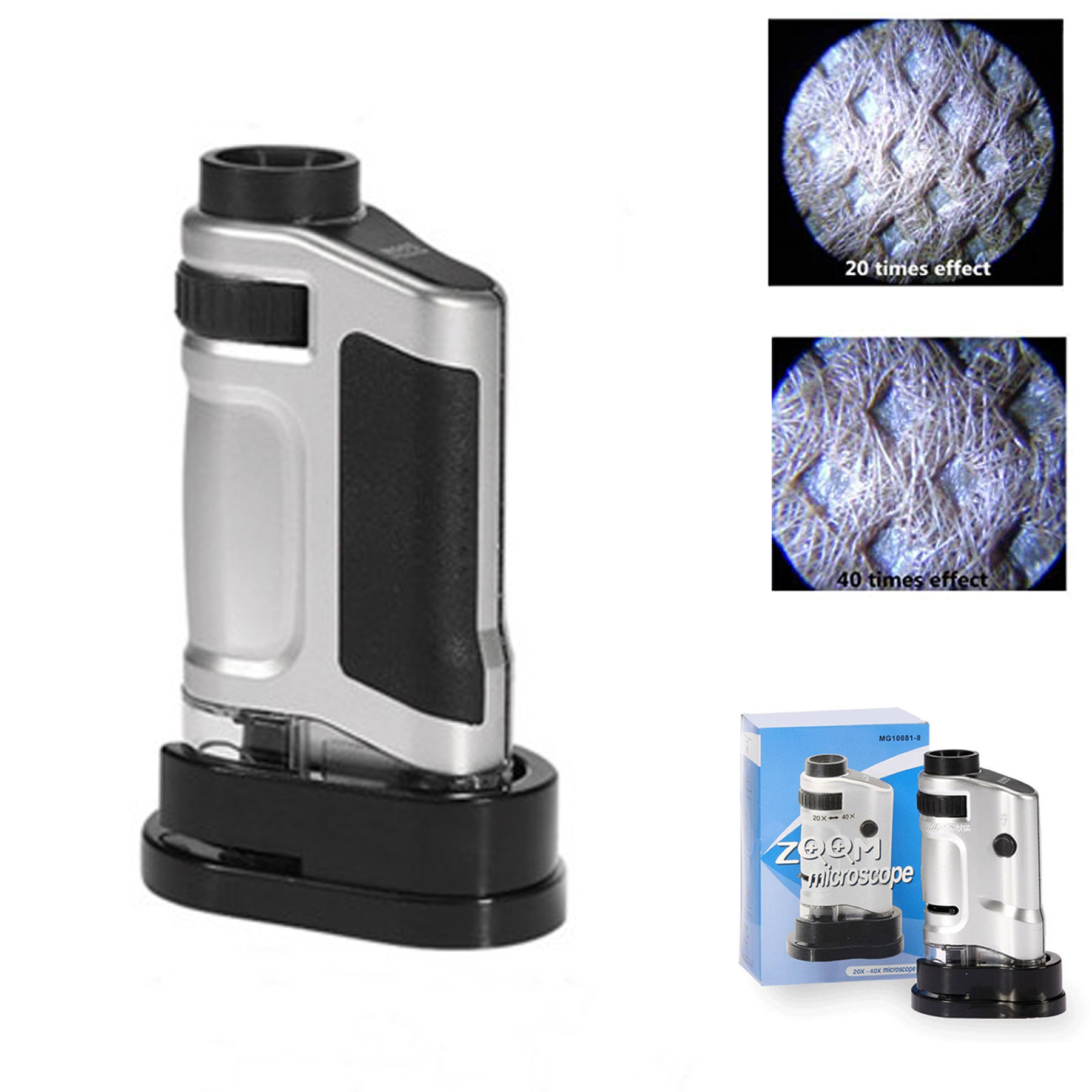 20X 40X with LED Illumination Microscope MagnifierLoupe 2