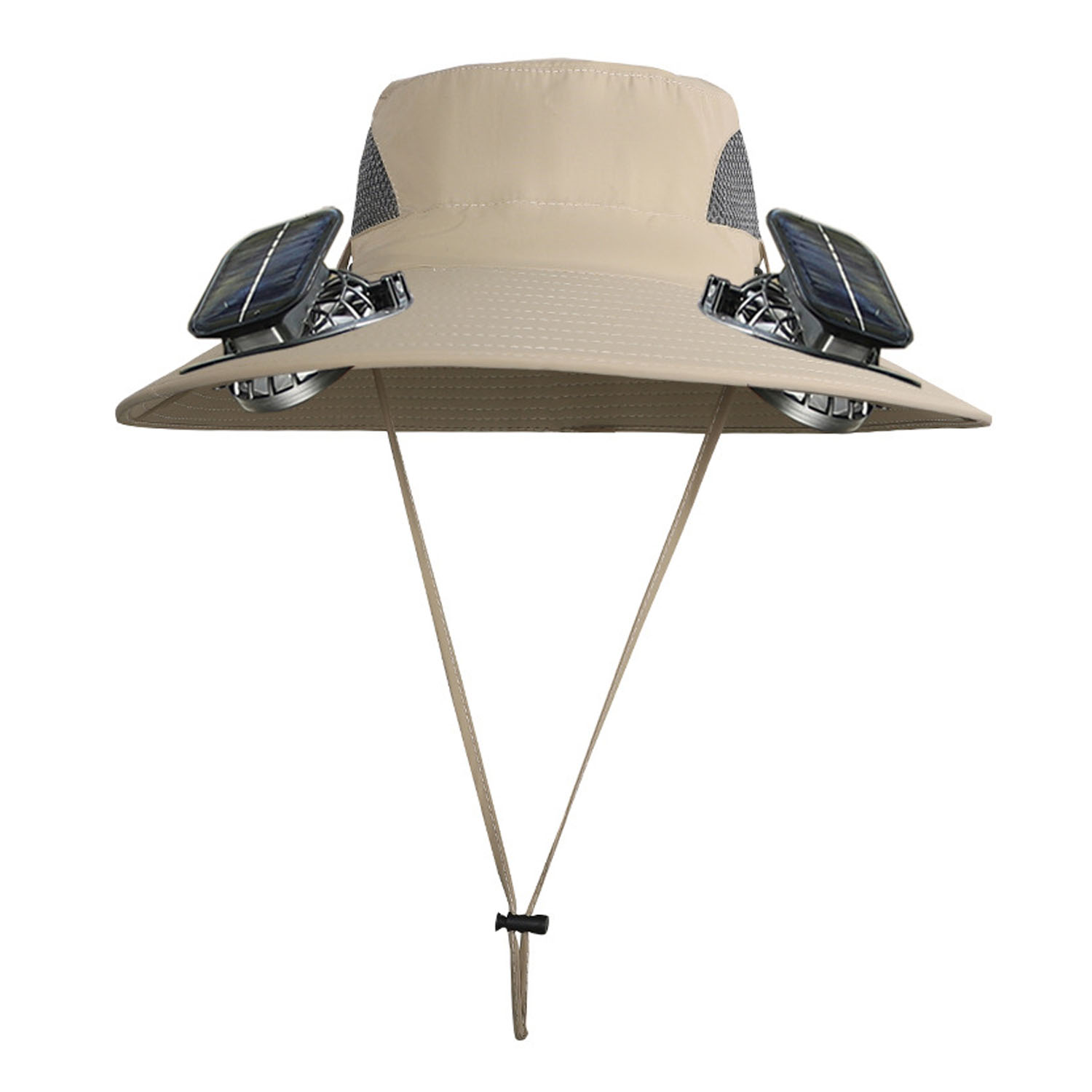 Wide Brim Waterproof Polyester Bucket Hat w/ Fans 3