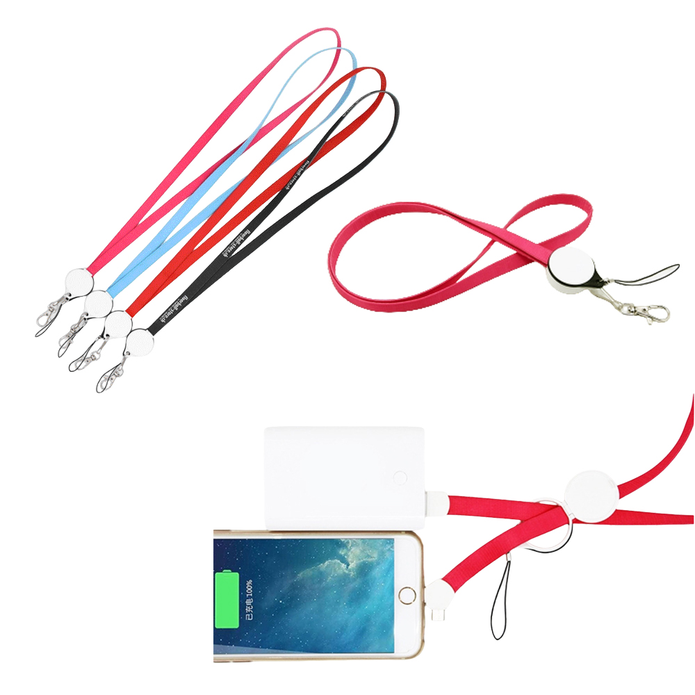 3 In 1 Charging USB Cable Card Holder Lanyard 2