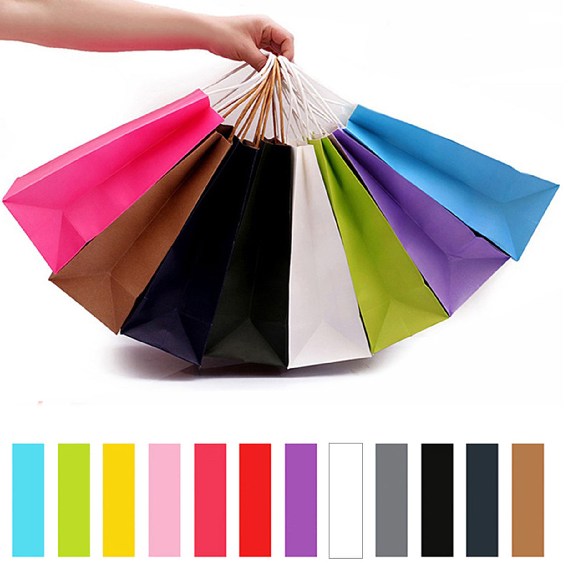 Small Kraft Gifts Wrap Pack Paper Handle Tote Bag 2