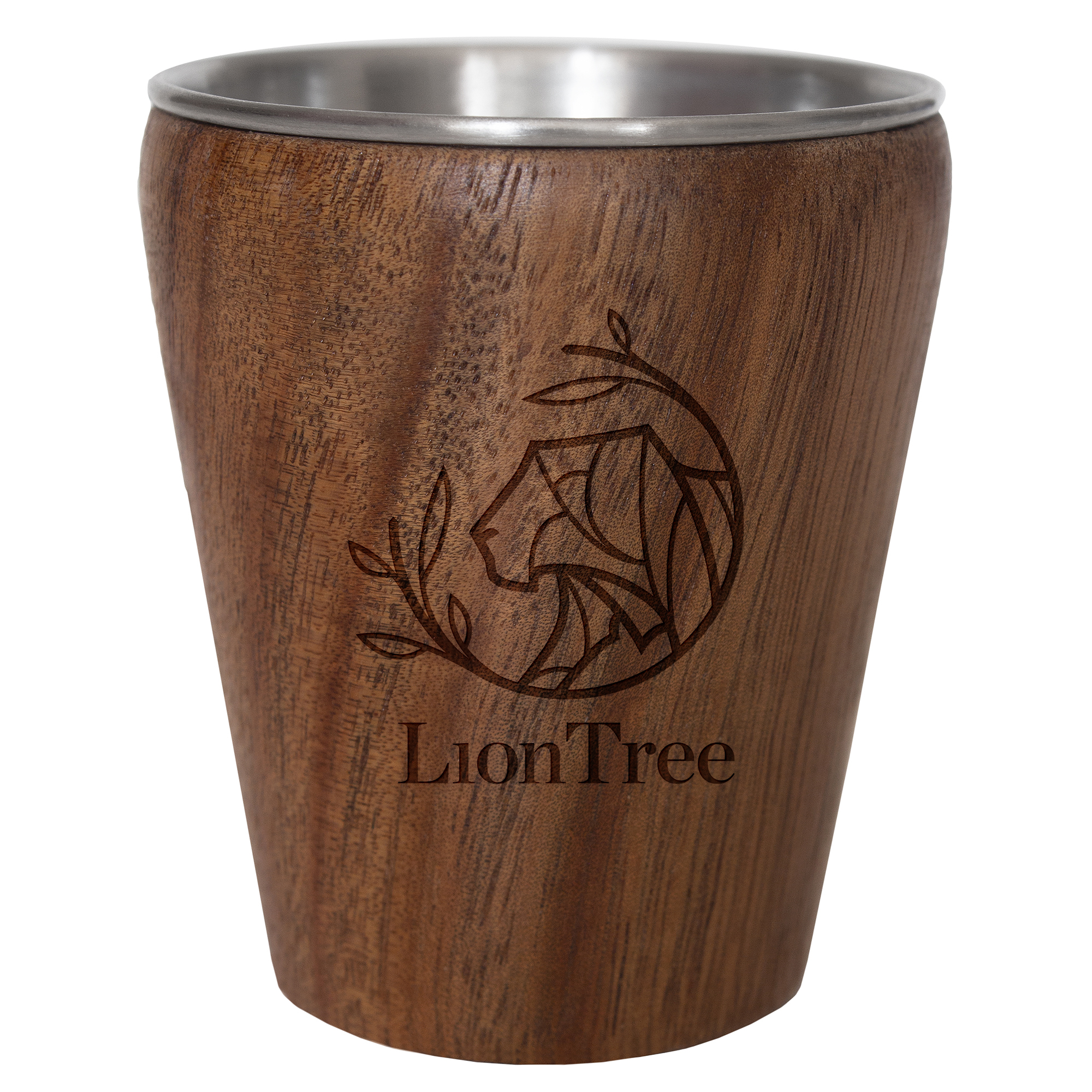 Rock & Branch® Acacia Wood and Stainless Steel Shot Glass