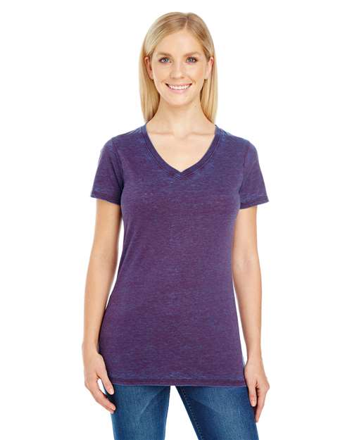 Women's Cross Dye V-Neck T-Shirt - 215B 10