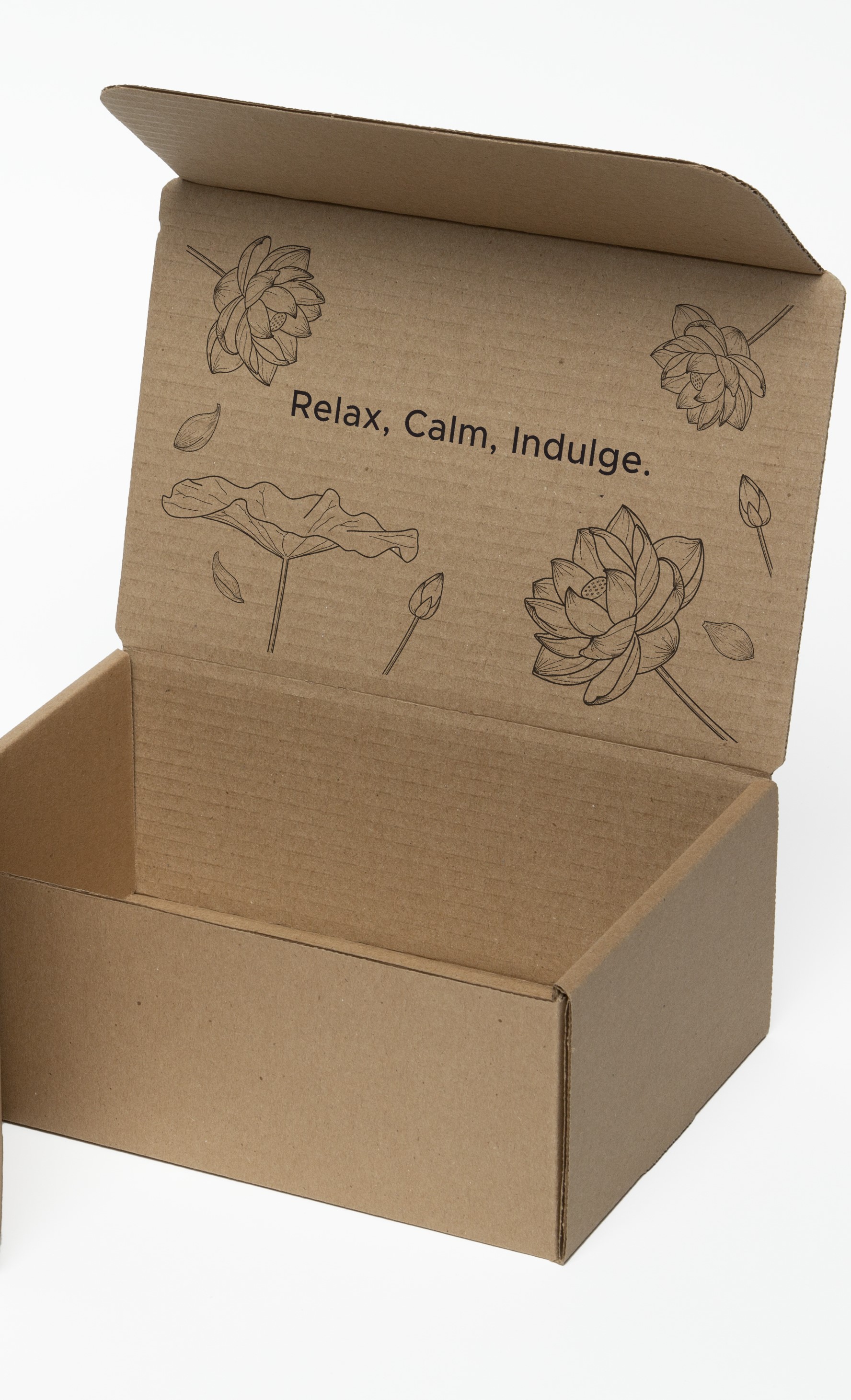 One Color Natural Display Mailer Box w/Inside Imprint (10" x 7" x 4")