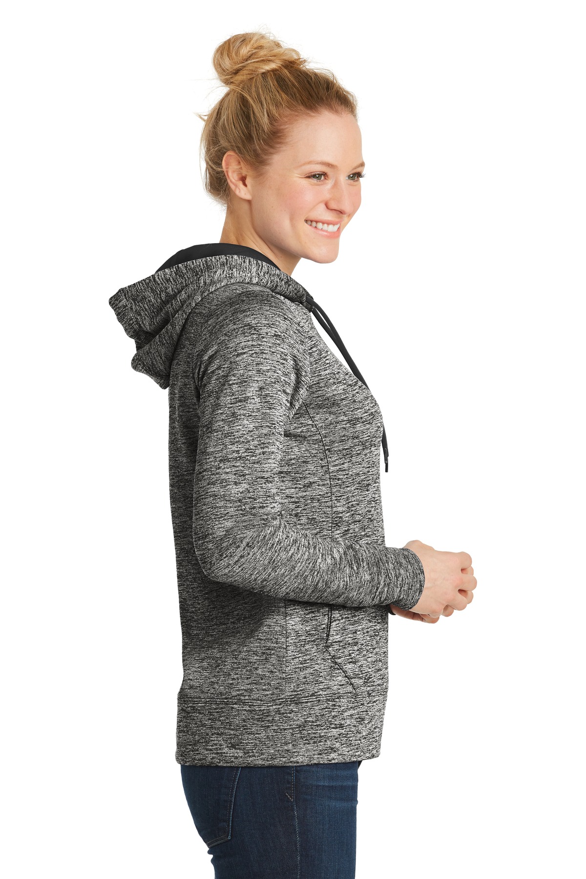 Women's PosiCharge Electric Heather Fleece Hooded Pullover