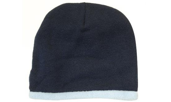 Roll Down Acrylic & Polar Fleece Beanie - Toque 12