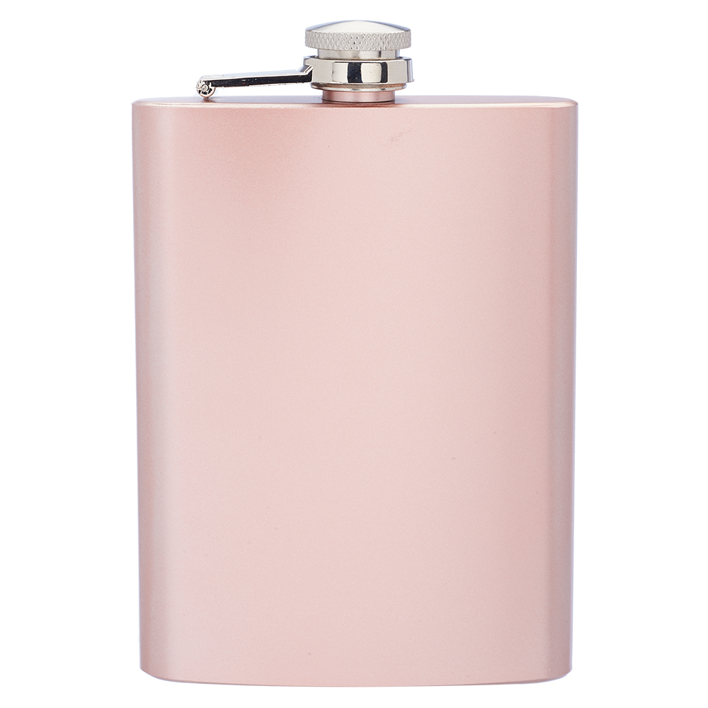 8 oz Verano Stainless Steel Hip Flask, custom water bottle with logo imprint 6
