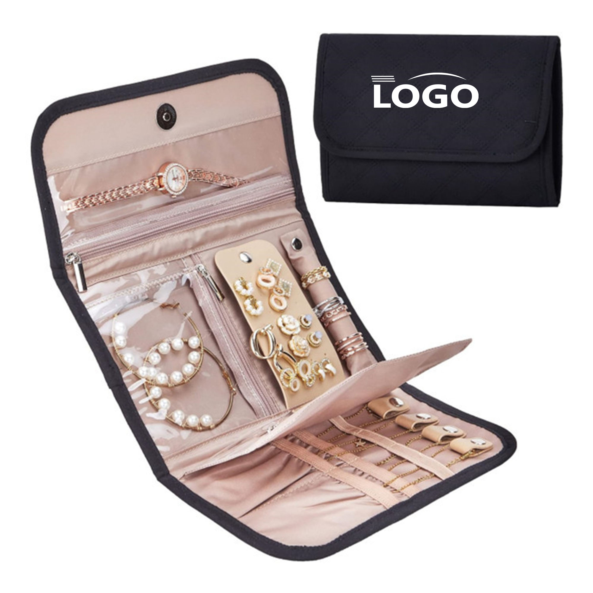 Travel Folding Jewelry Organizer Pouch 1