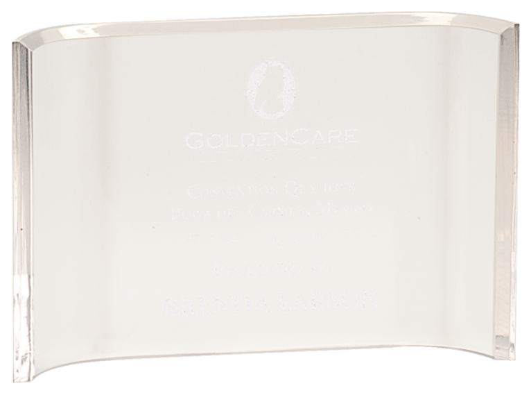 4" x 6" Acrylic Crescent Award