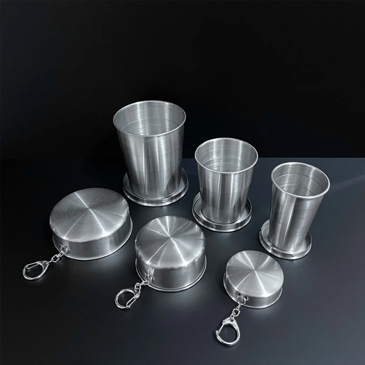 Steel Travel Telescopic Collapsible Shot Glass Pocket Cup 3