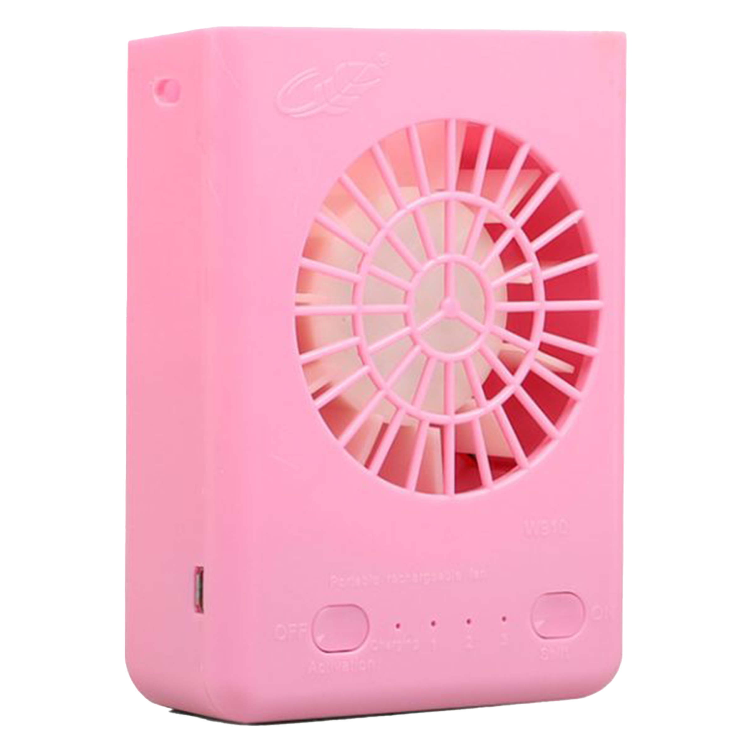 Plastic Portable Necklace Folding Fan With Night Light 5