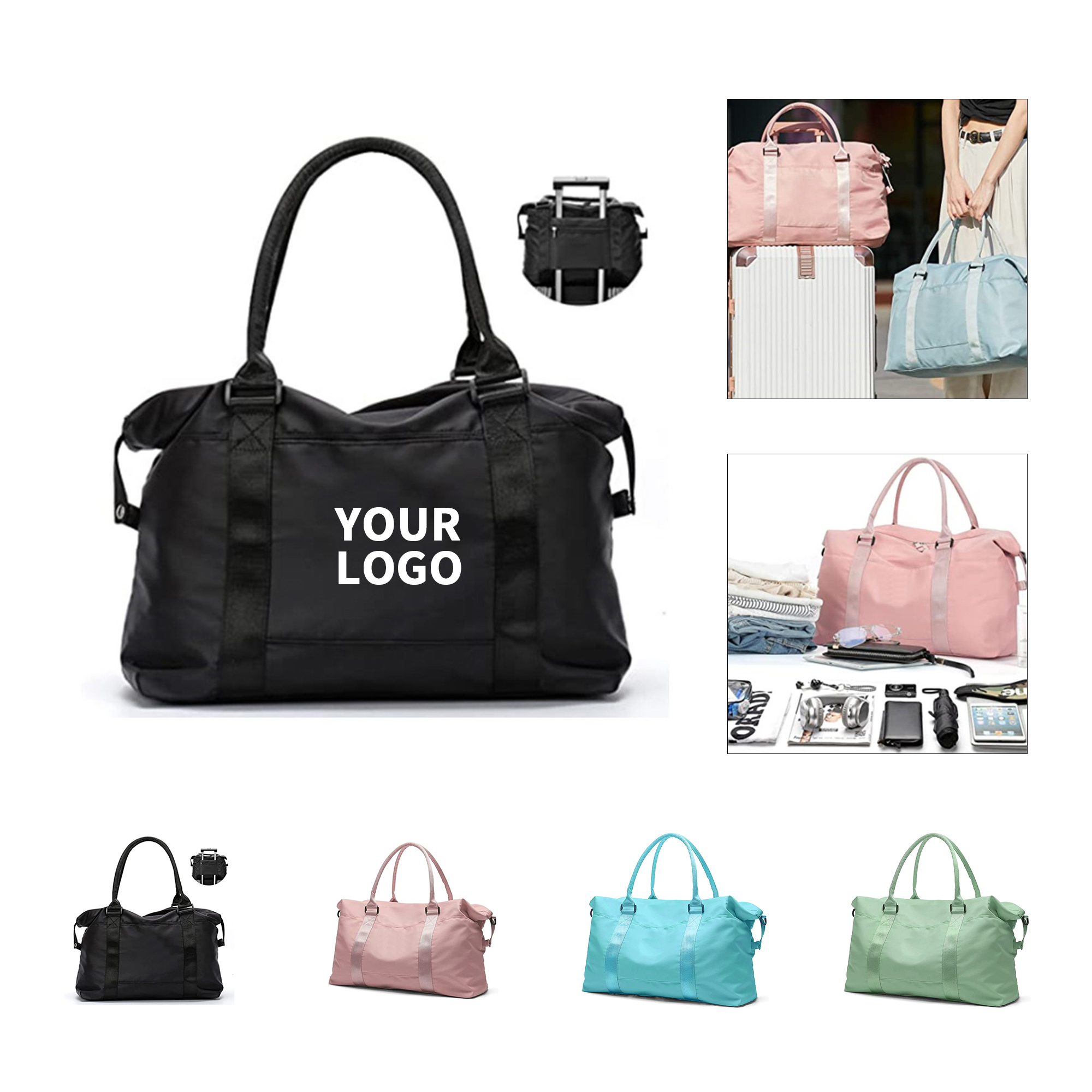 Waterproof Polyester Sports Travel Duffel Bag 20" x 13" x 5" 2