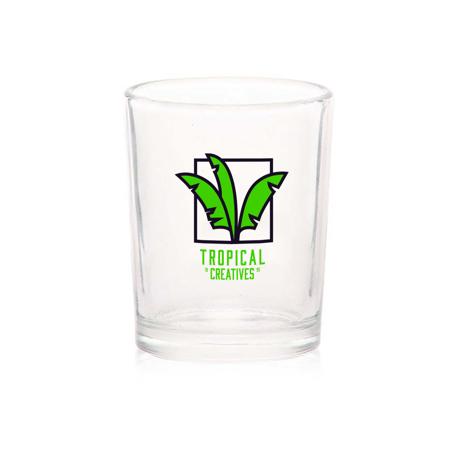 3 oz. Glass Votive Candle Holder (2 Color Imprint) 8