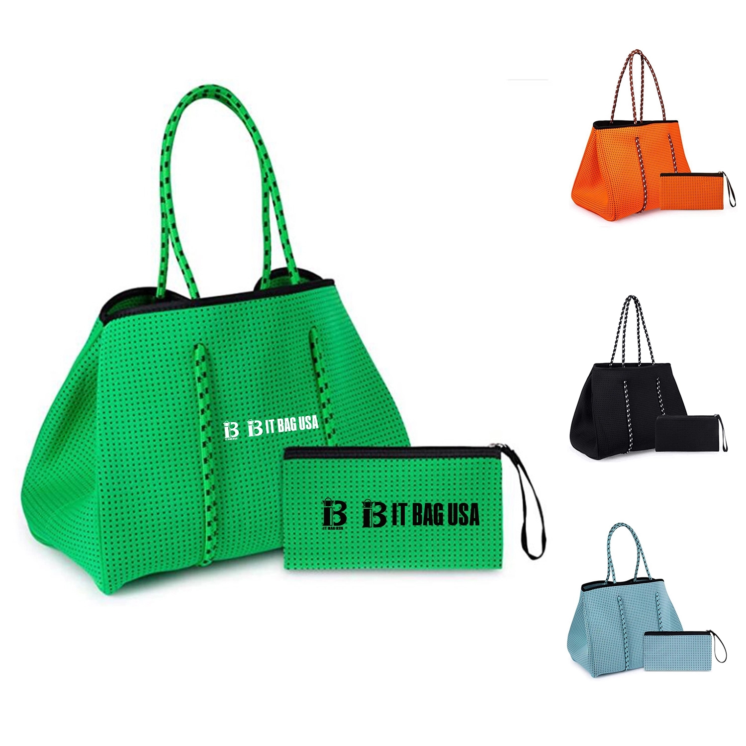 Neoprene Tote Bag With Shoulder Straps, custom tote bag with logo imprint 2