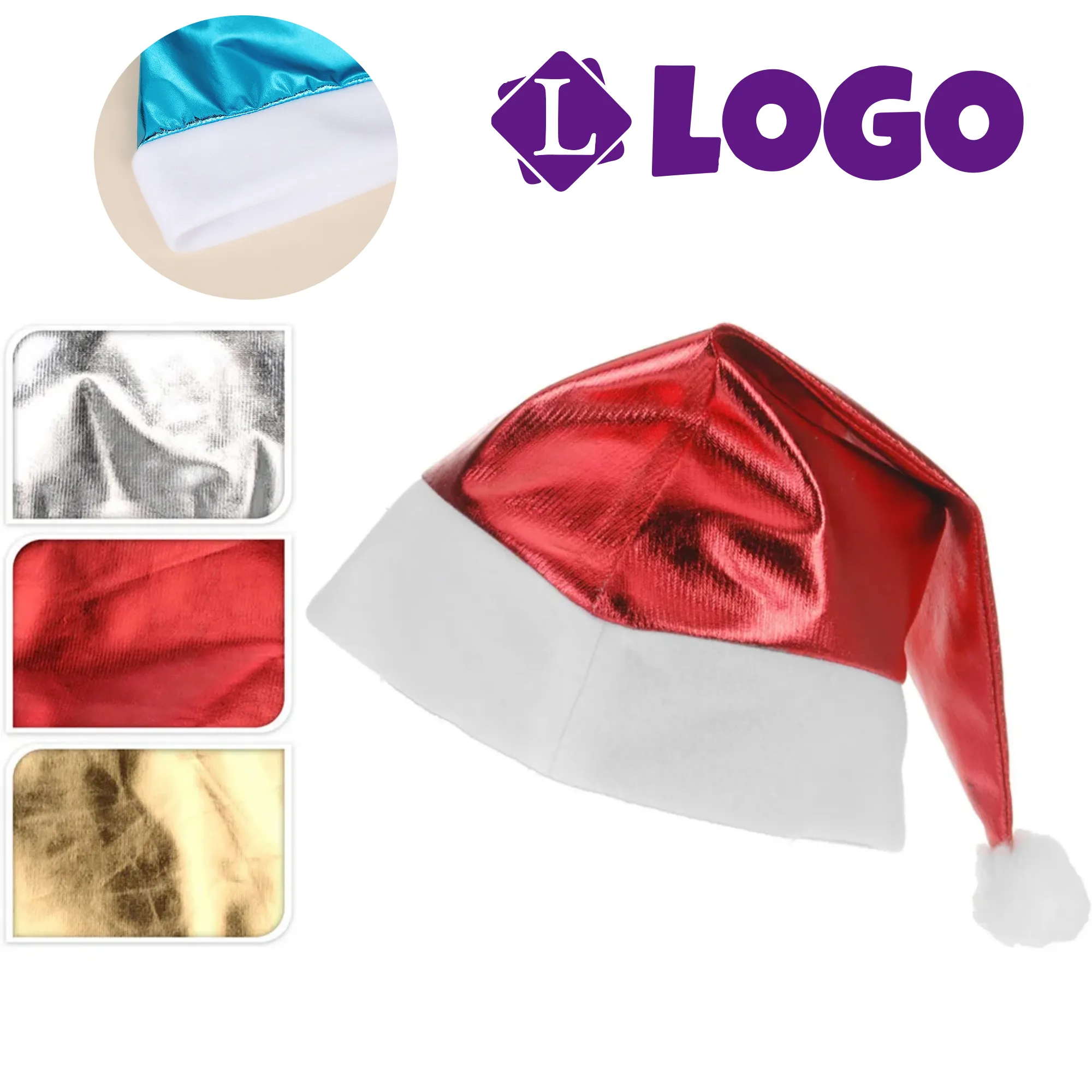 MOQ 100 Santas Hats 1