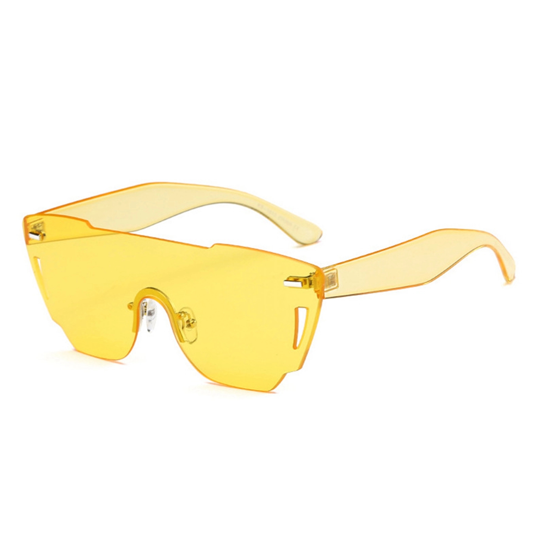 Oversized Rimless Carved Sunglasses 10