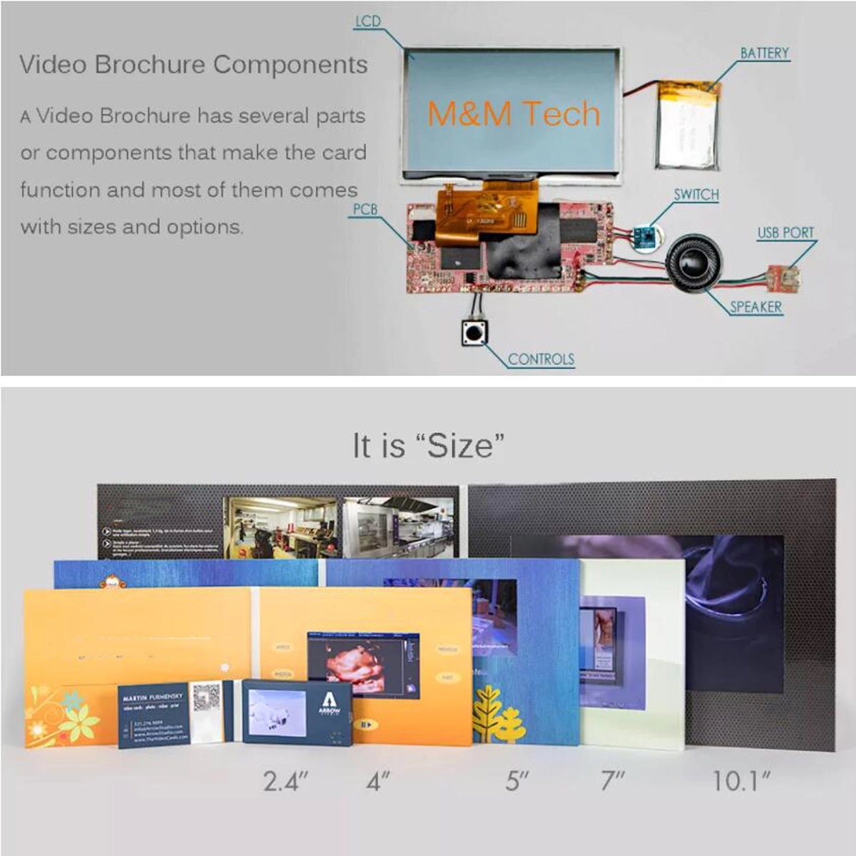 Custom 7" Lcd Greeting Business Promotional Video Card 3