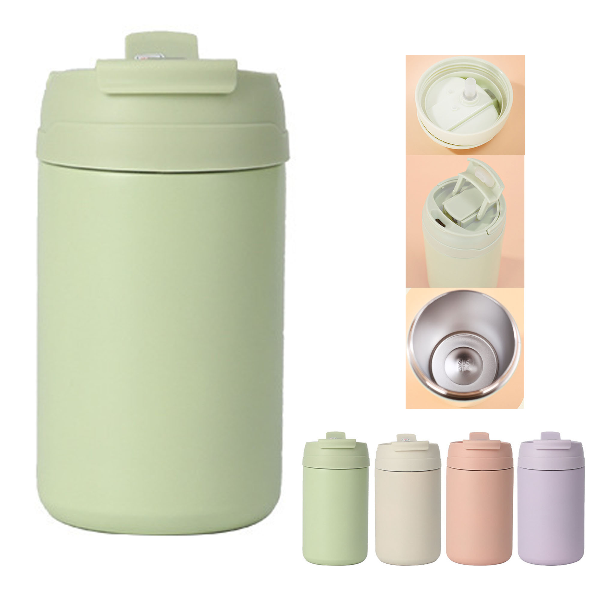 Cartoon Straw Insulated Tumbler for Students 4