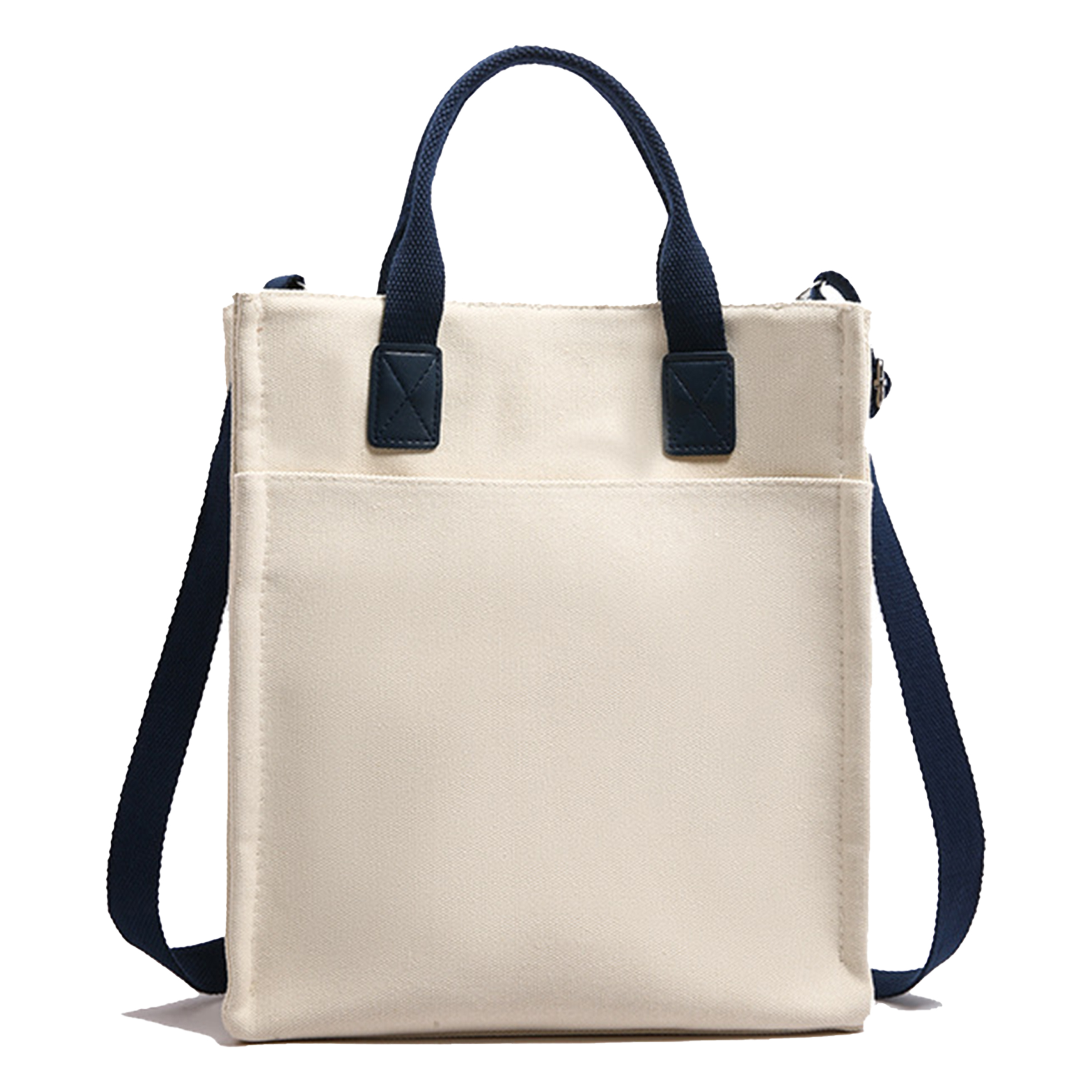 Canvas Solid Color Minimalist Handbag, custom tote bag with logo imprint 2