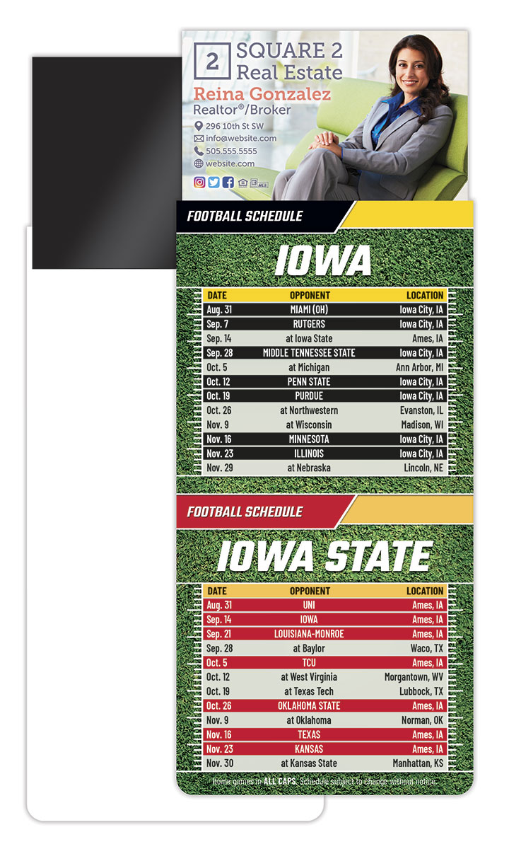 Magna-Card Business Card Magnet Football Schedules (3.5x9)