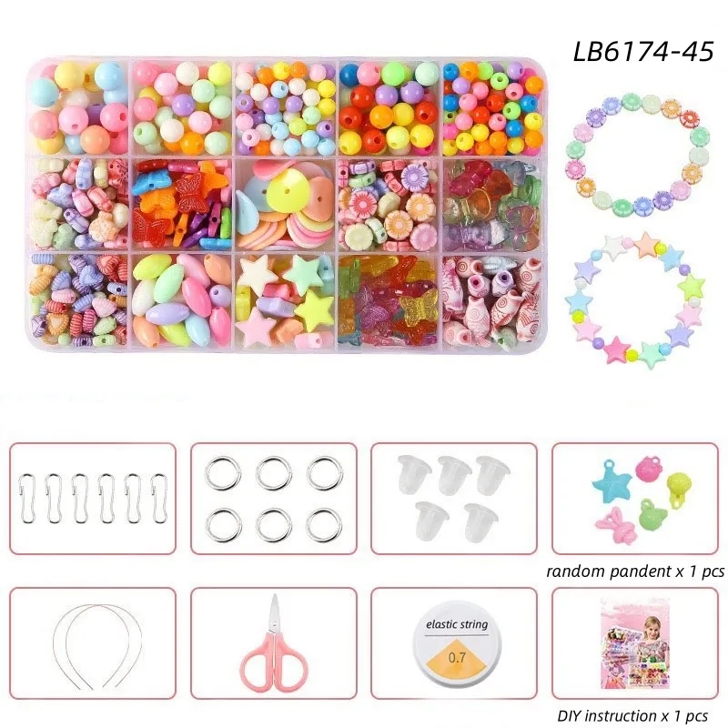 BULK Kids Jewelry Making Kit DIY Bracelet Set Beads Supplies 27