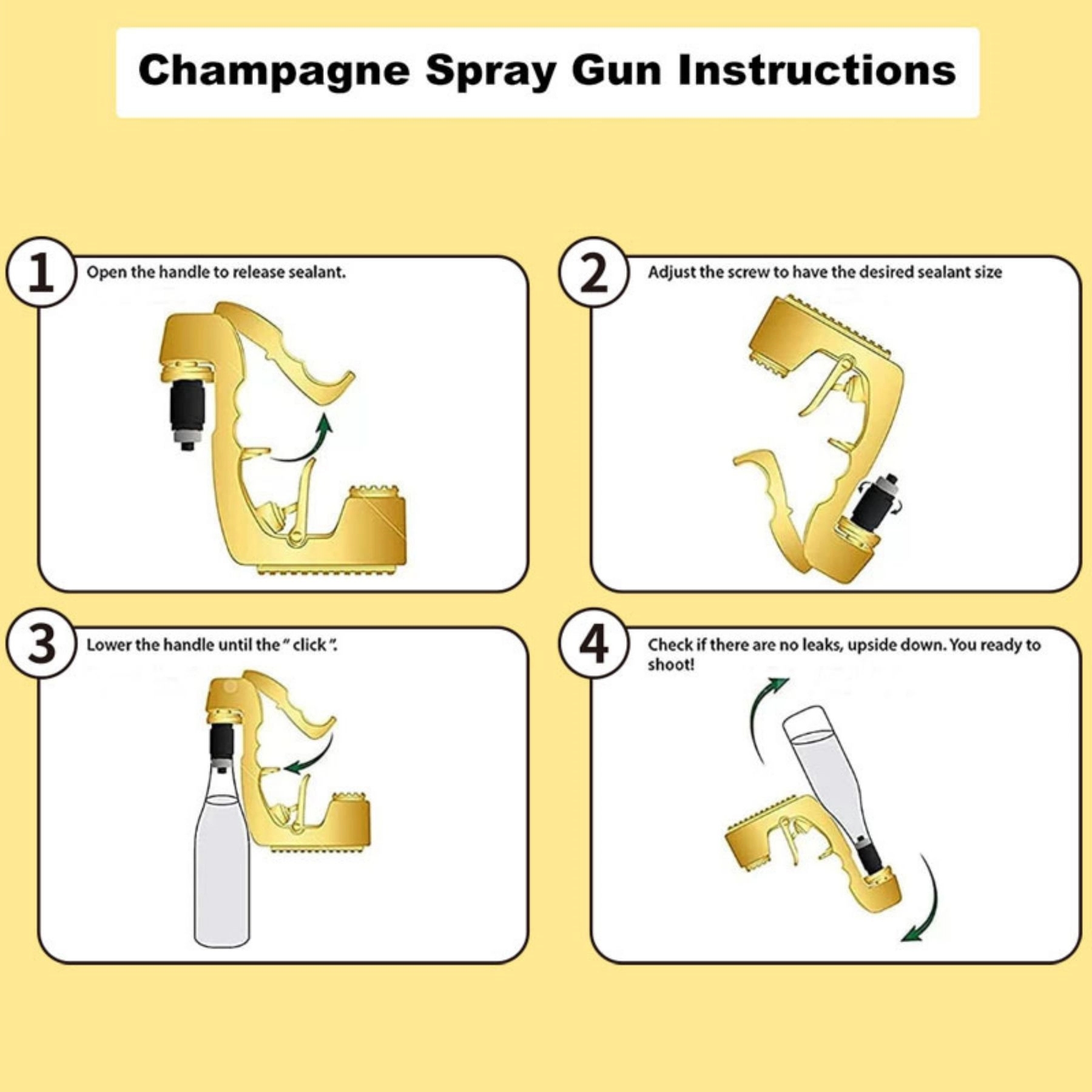 Alcohol Shooter Bubbly Champagne Gun Beer  Wine Stopper 1