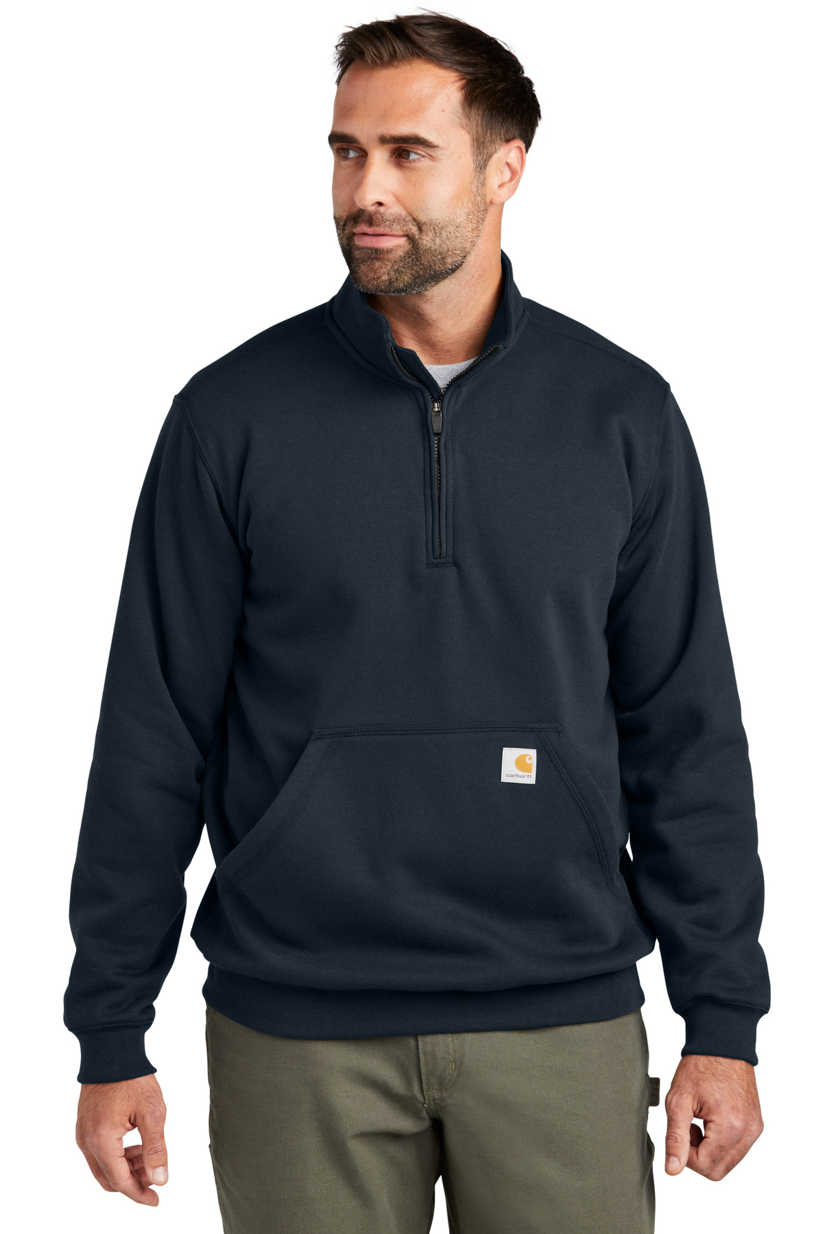 Carhartt Midweight 1/4-Zip Mock Neck Sweatshirt CT105294, custom hoodie or sweatshirt with logo imprint 6