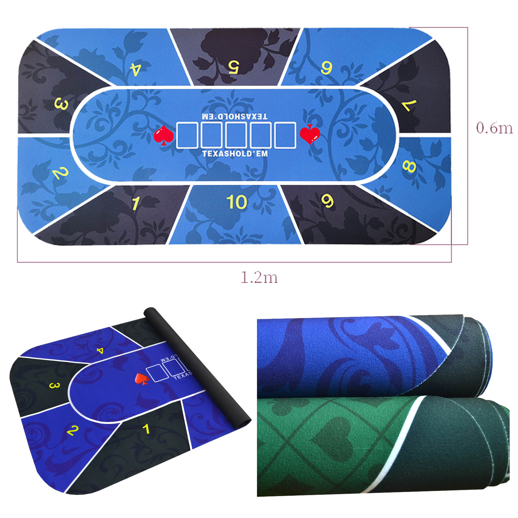 Texas Holdem Poker Table Mat 1
