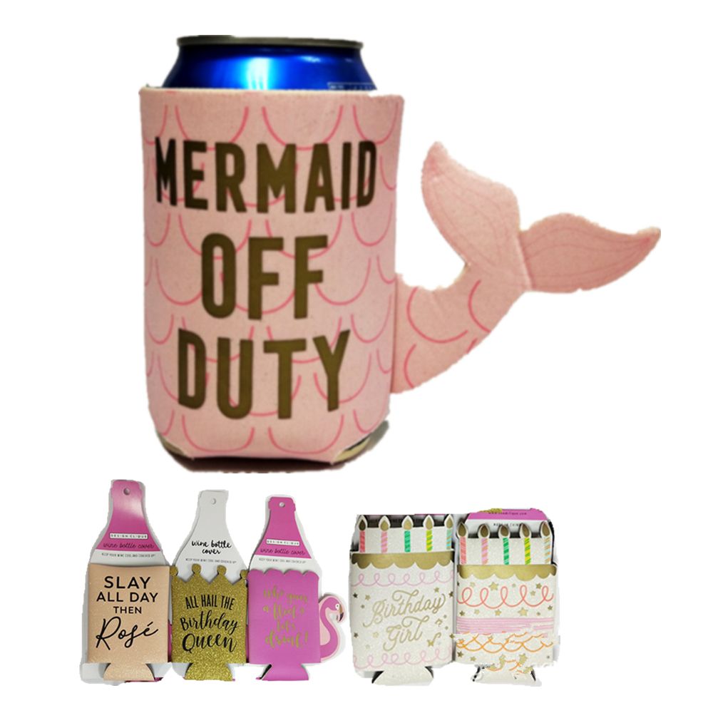 Neoprene Little Mermaid Stubby Can Coolie 3