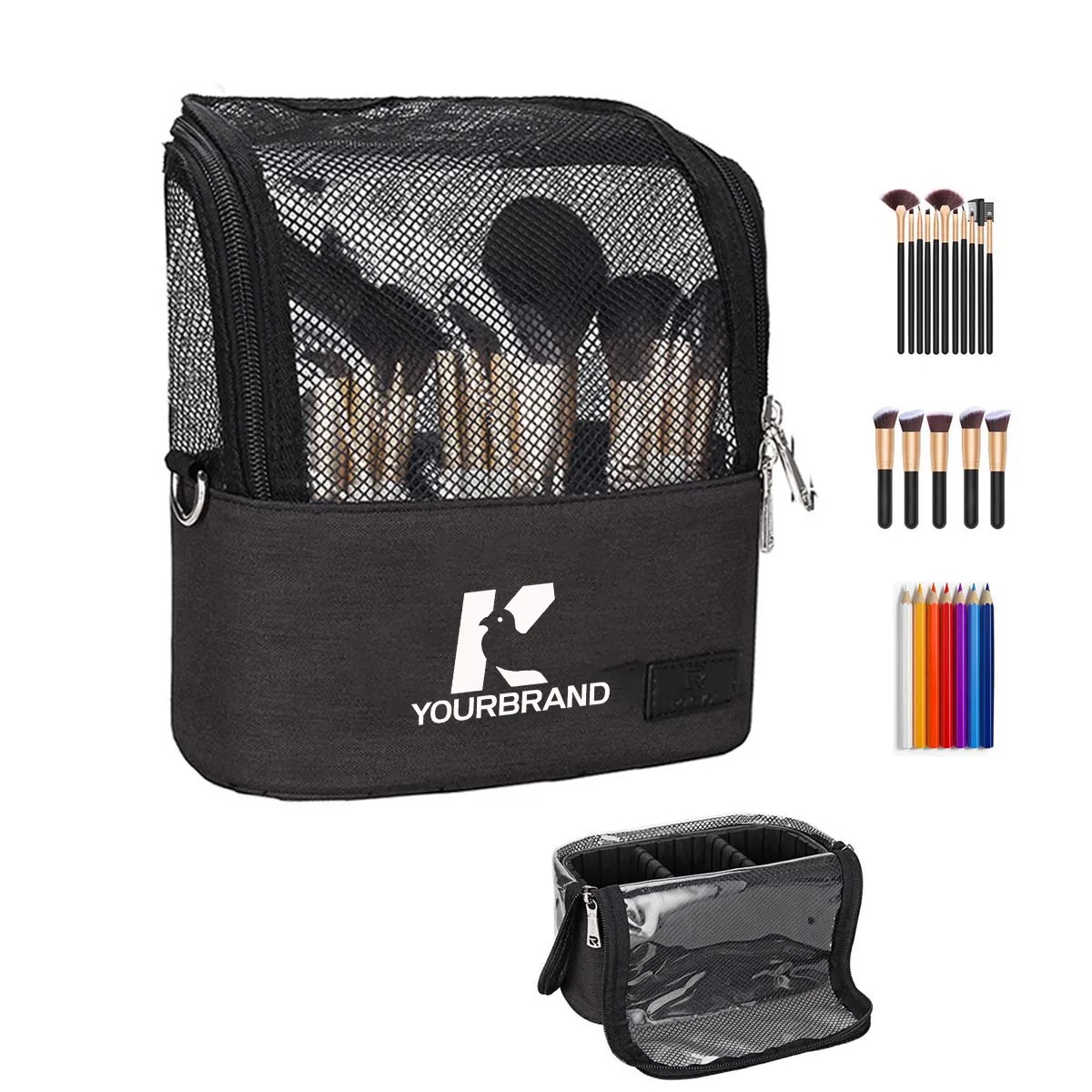 Large Capacity Portable Stand-Up Makeup Brush holder 2