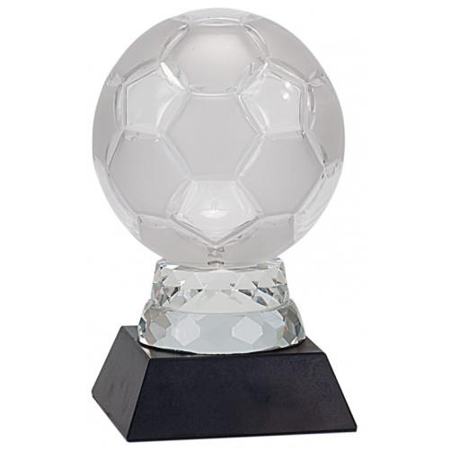 Crystal 6.25" Soccer Ball on Black marble base 2