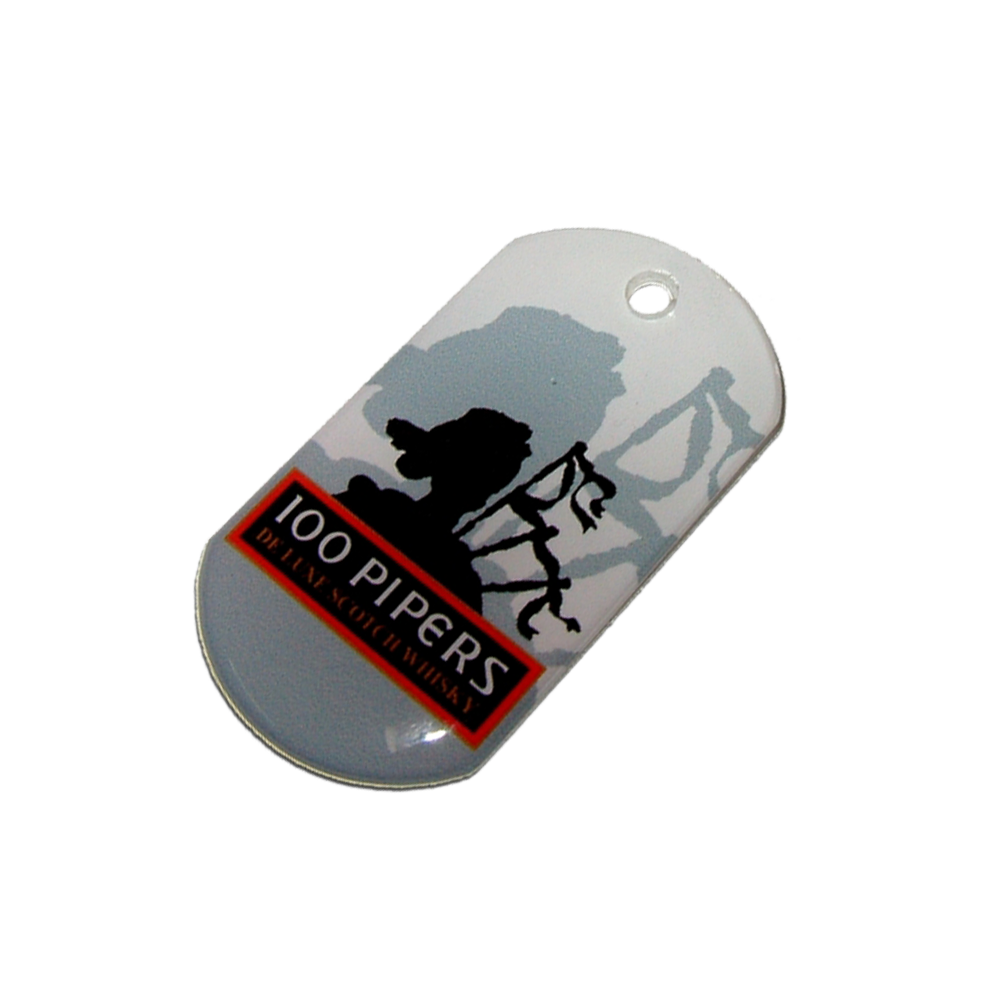 Dog Tag pendant with hole and no attachment (Single Sided) 2